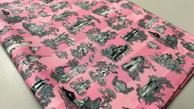 *RETAIL* Toile of War - Darker Pink Stripes (Half Size)