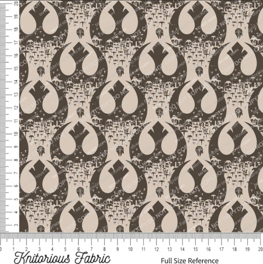 *Pre-Order* Reb Ships in Symbols - Brown on Tan