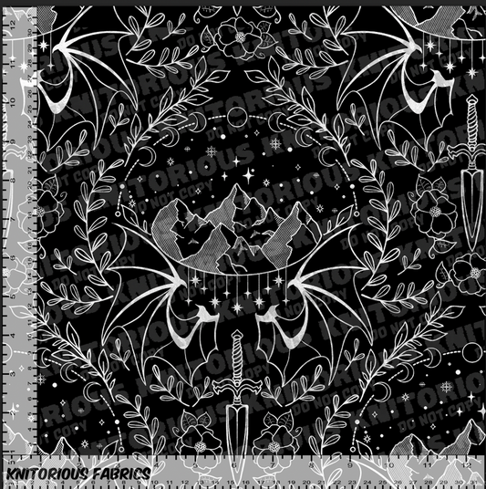 *VINYL Pre-Order* ACOTAR - Delicate Damask BW (Officially Licensed)