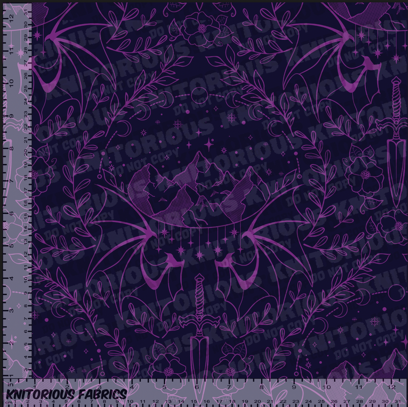 *Pre-Order* ACOTAR - Delicate Damask Purple & Pink (Officially Licensed)