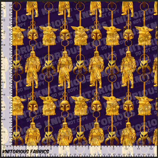 *Pre-Order* Art Deco Man - Gold Purples