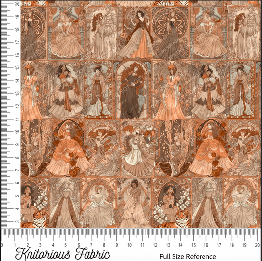 *Pre-Order* Art Nouveau Princesses - Brown and Golds