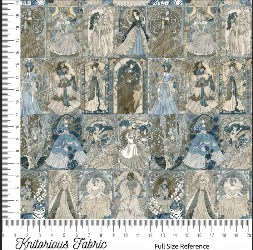 *Pre-Order* Art Nouveau Princesses - Vintage BlueGray