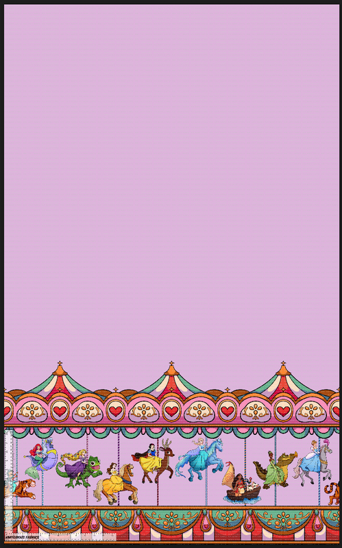 *Pre-Order* Carousel Princesses Single Border - Pink