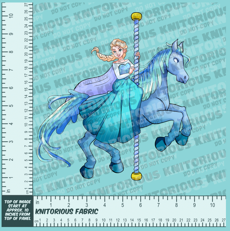 *Pre-Order* Carousel Princess Panels - Teal