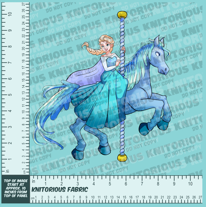 *Pre-Order* Carousel Princess Panels - Teal