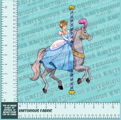 *Pre-Order* Carousel Princess Panels - Teal