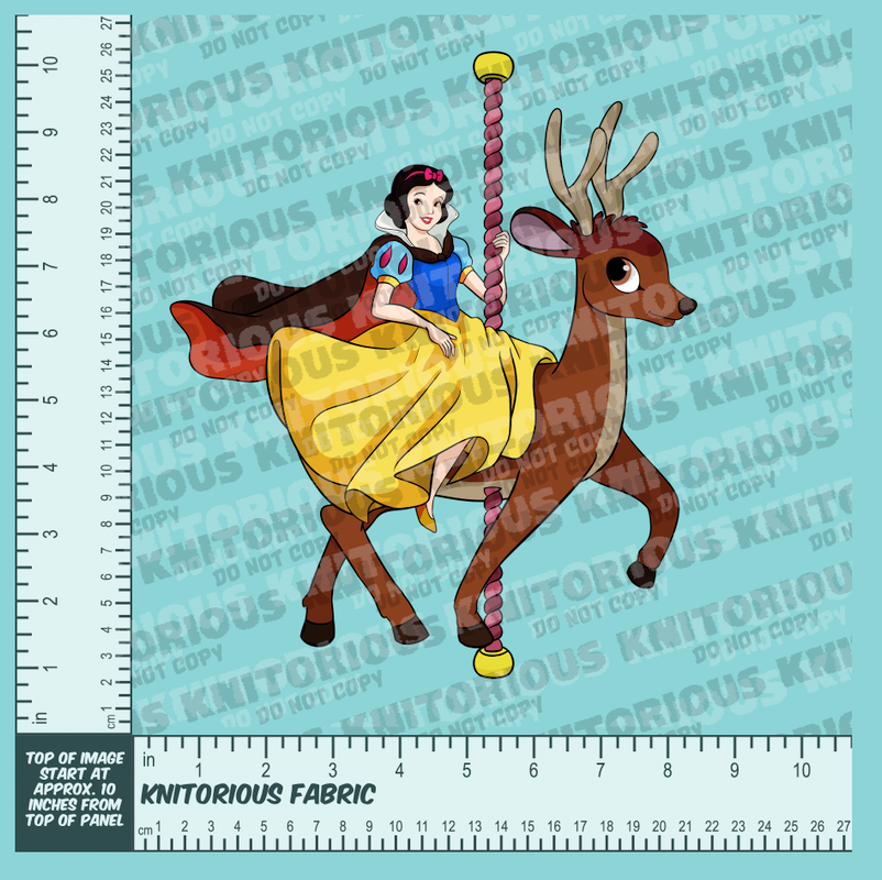 *Pre-Order* Carousel Princess Panels - Teal