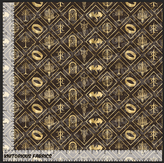 *Pre-Order* Diamond Rings - Gold on Brown Leather Texture
