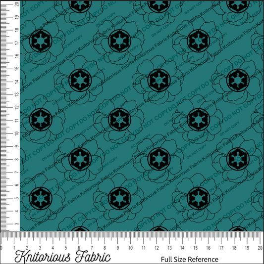 *Pre-Order* Floral Logo Empire - Teal