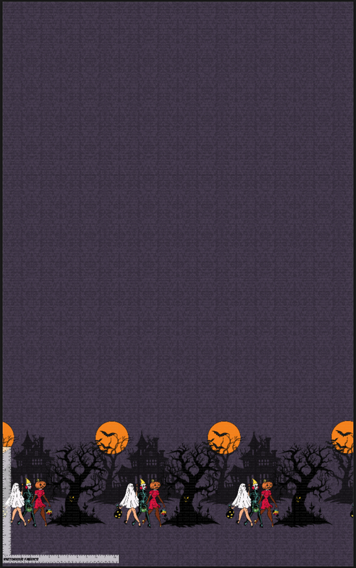 *Pre-Order* Ghoul Friends - Damask Single Border