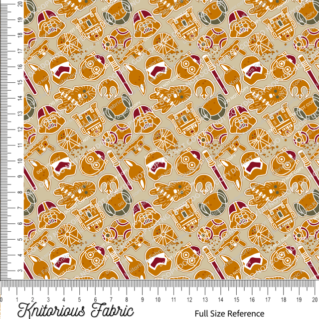Gingerbread Space Doodles - Khaki
