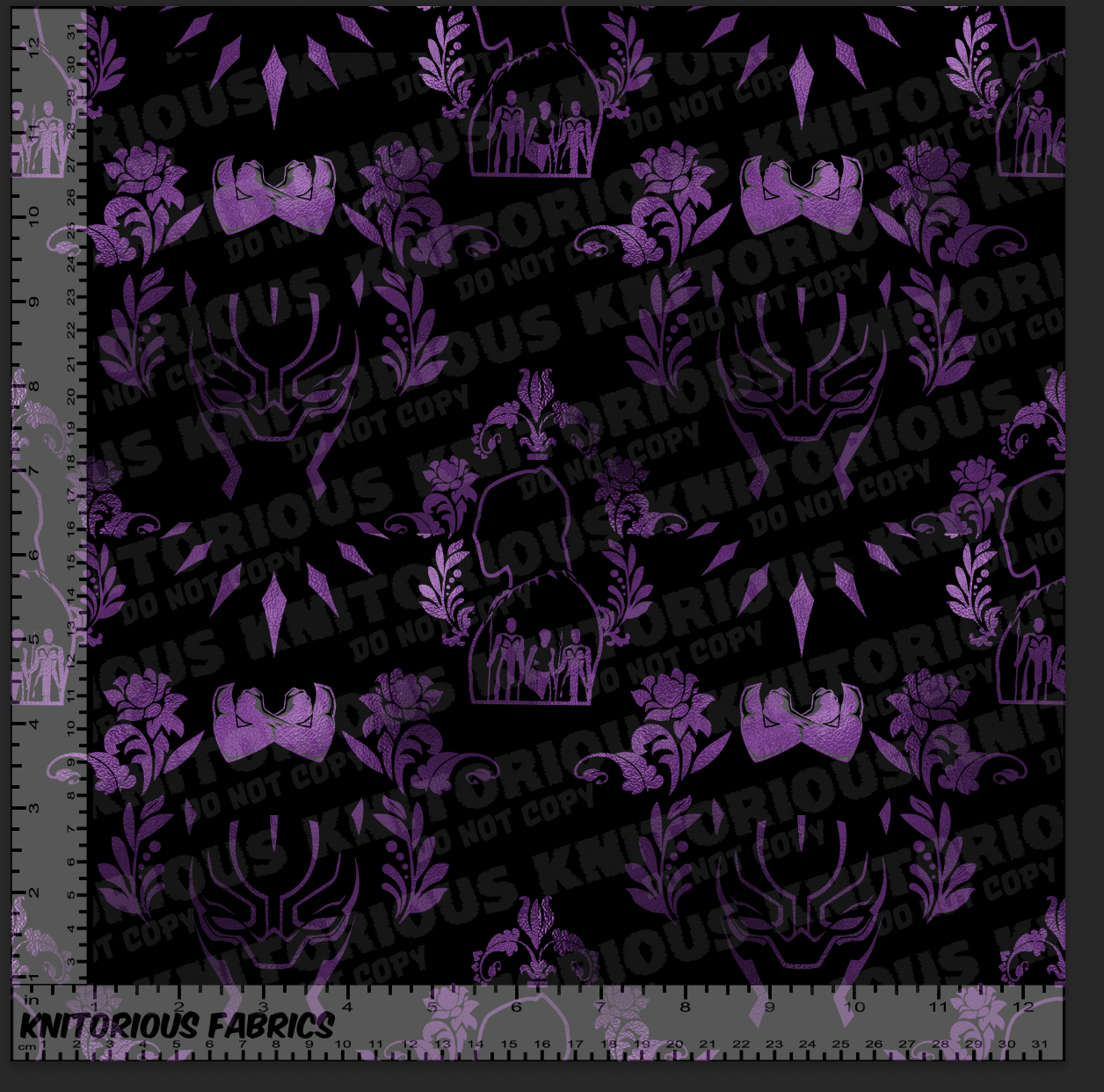 *Pre-Order* Panther Damask (Purple)