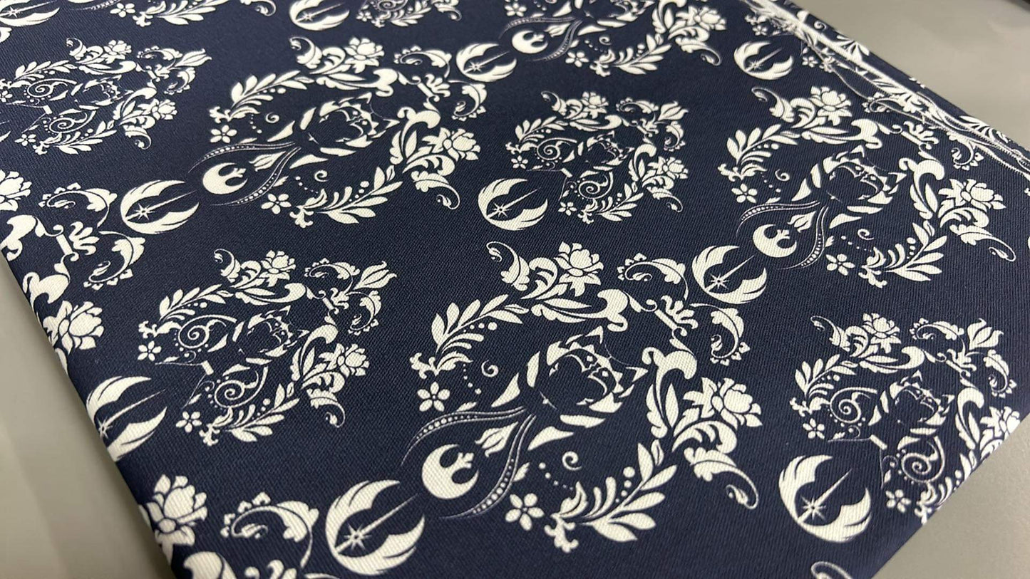 *RETAIL* Snips Damask - Blue/White (Half Size)