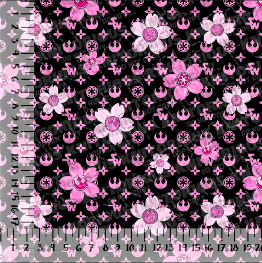*Pre-Order* Lou SW - Pink Lg Blossoms on Black
