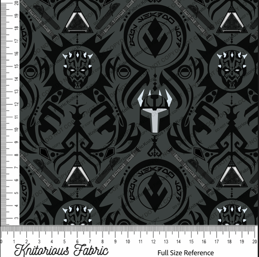 *Pre-Order* Maul Damask - Charcoal Black