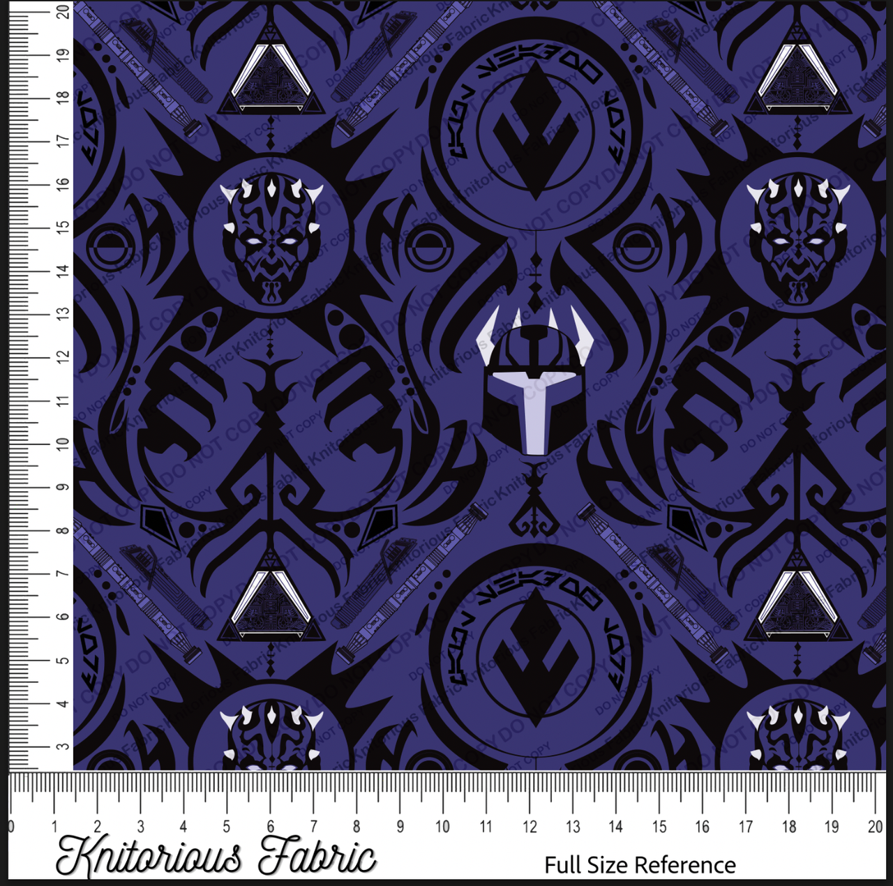 *VINYL Pre*-Order* Maul Damask - Blue Purple
