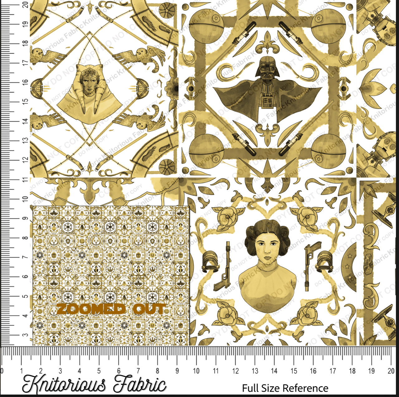 *VINYL Pre*-Order* Majolica Tiles - Gold