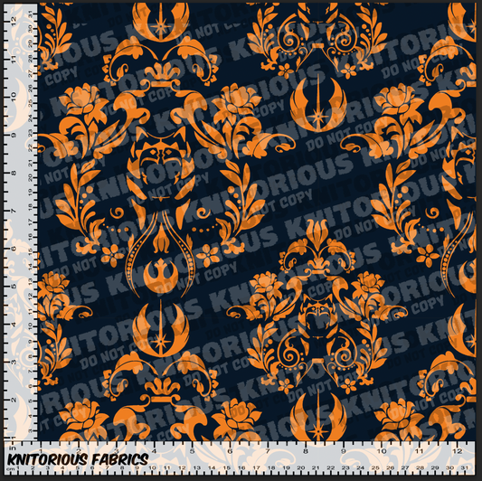 VINYL *Pre-Order* Snips Damask - Orange