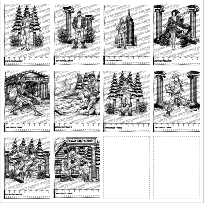 *Pre-Order* PJ Toile/Illustration Panels B&W