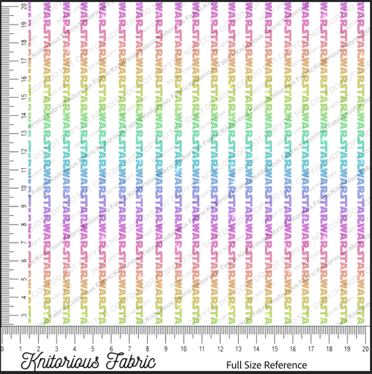 *Pre-Order* Pinstripes - Rainbow - White