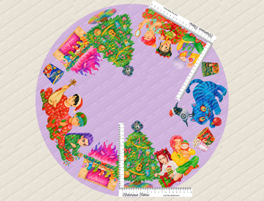 *Pre-Order* PopStar Circle - Purple 2yd PANEL