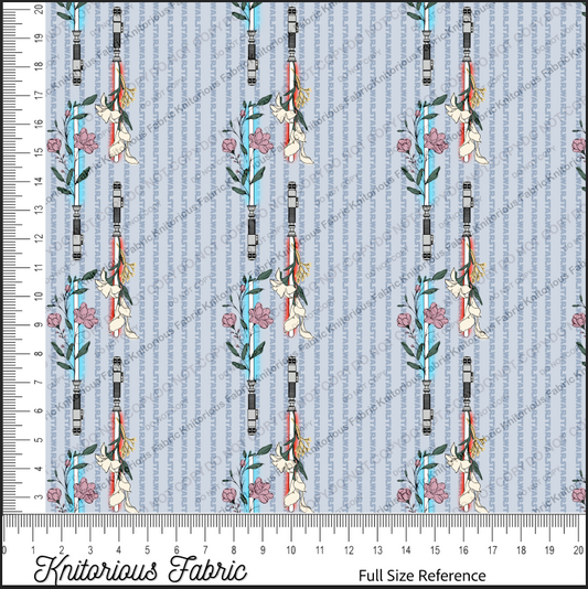 *VINYL Pre*-Order* Sketchy Saber Pinstripes - Blue