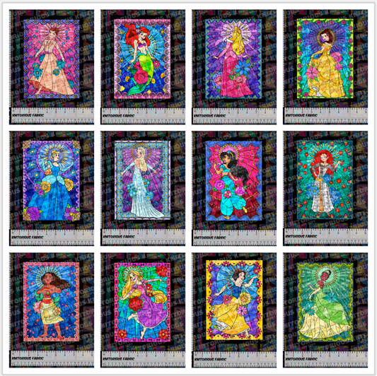 *Pre-Order* Stained Glass Princess Panels