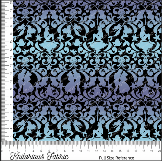 *Pre-Order* TLM Damask Blue Gradient - Black