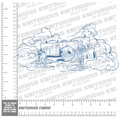 *Pre-Order* Toile Map Blue Panels