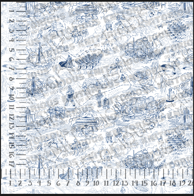 *VINYL Pre-Order* Toile Map - Blue White