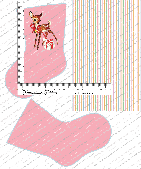 *Pre-Order* Vintage Dark Pink Stocking Panels