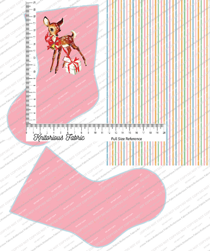 *Pre-Order* Vintage Dark Pink Stocking Panels