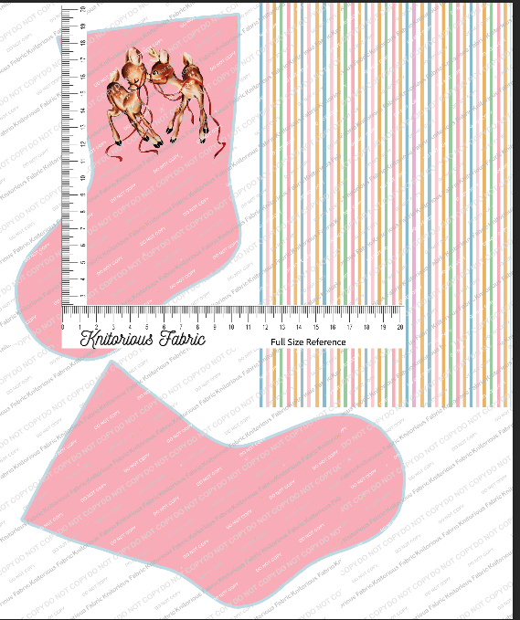 *Pre-Order* Vintage Dark Pink Stocking Panels