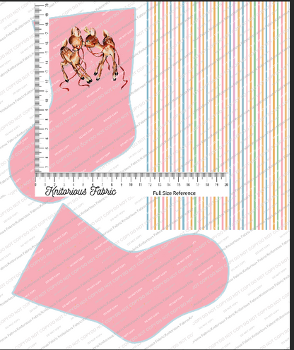 *Pre-Order* Vintage Dark Pink Stocking Panels