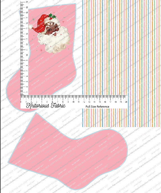 *Pre-Order* Vintage Dark Pink Stocking Panels