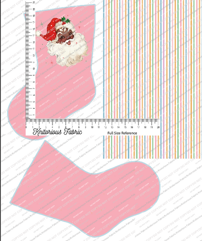 *Pre-Order* Vintage Dark Pink Stocking Panels