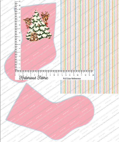 *Pre-Order* Vintage Dark Pink Stocking Panels