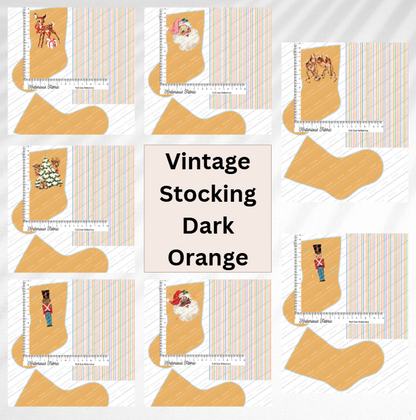 *Pre-Order* Vintage Dark Orange Stocking Panels
