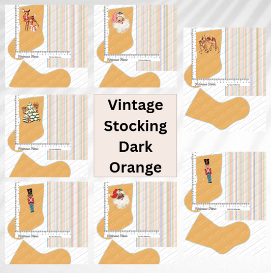 *Pre-Order* Vintage Dark Orange Stocking Panels
