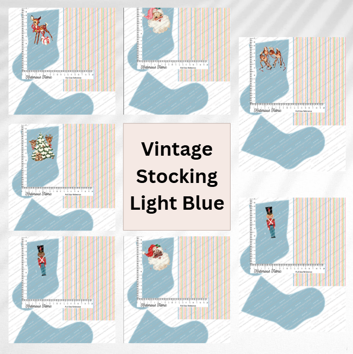 *Pre-Order* Vintage Light Blue Stocking Panels
