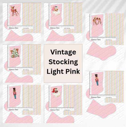 *Pre-Order* Vintage Light Pink Stocking Panels