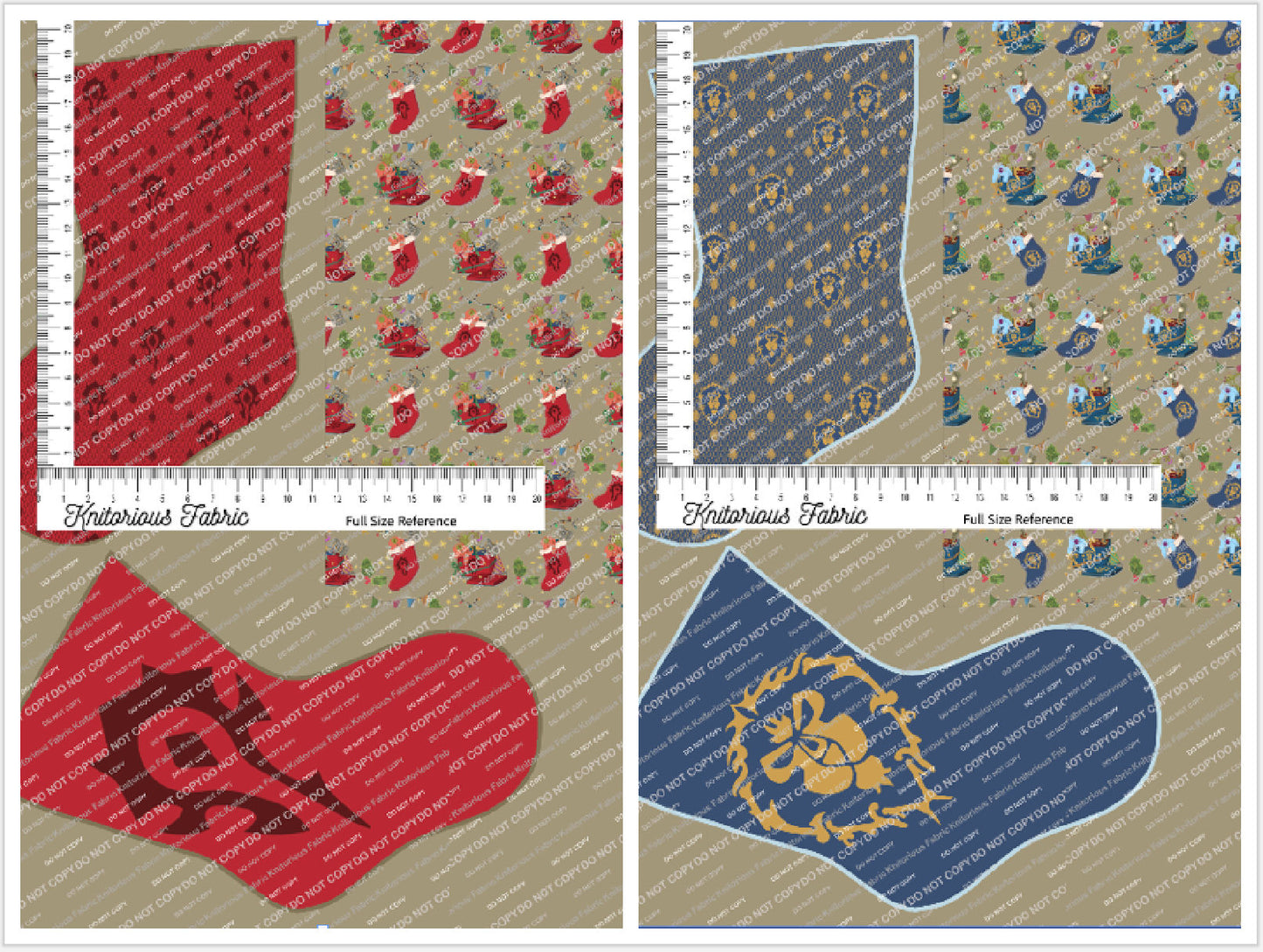 W Gamer Stocking Panels
