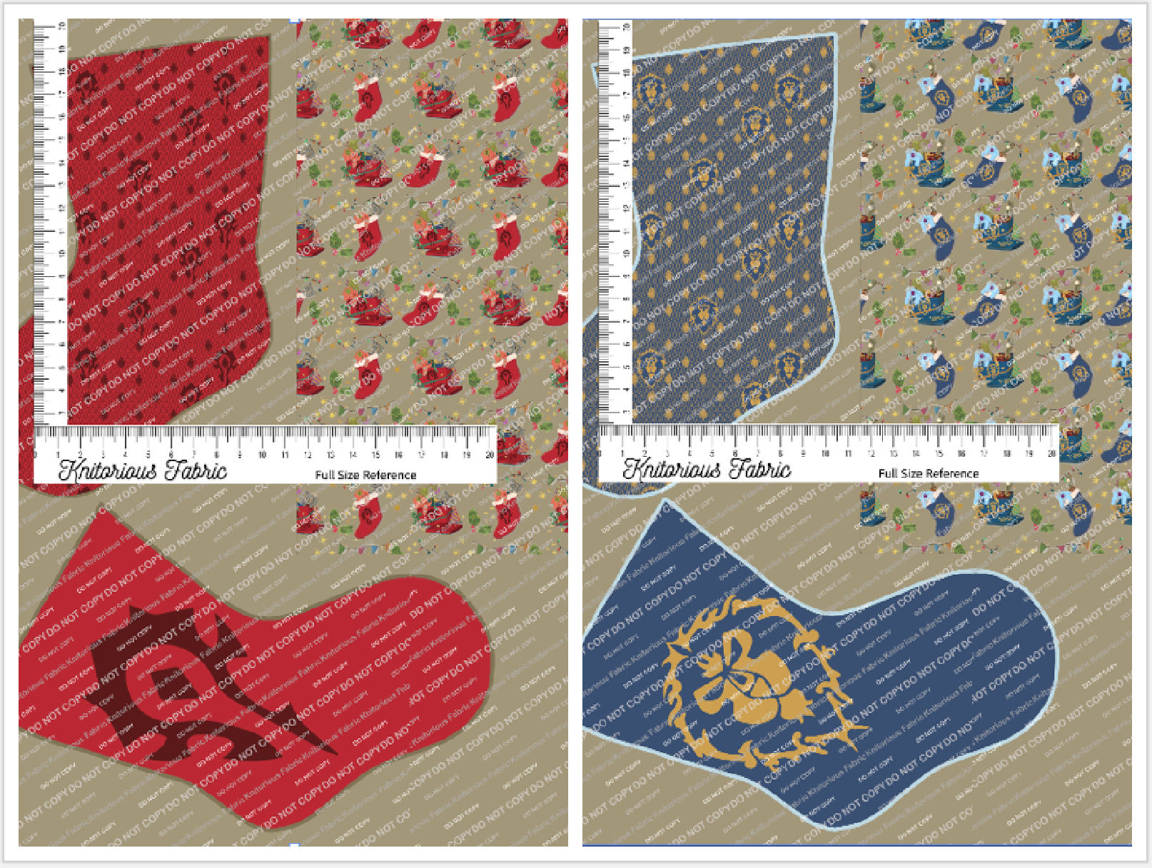 W Gamer Stocking Panels