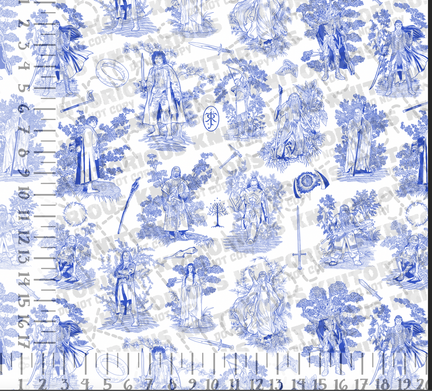 *Pre-Order* Toile of Rings - Blue