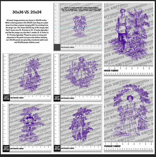 *Pre-Order* WOSW Purple Toile Panels