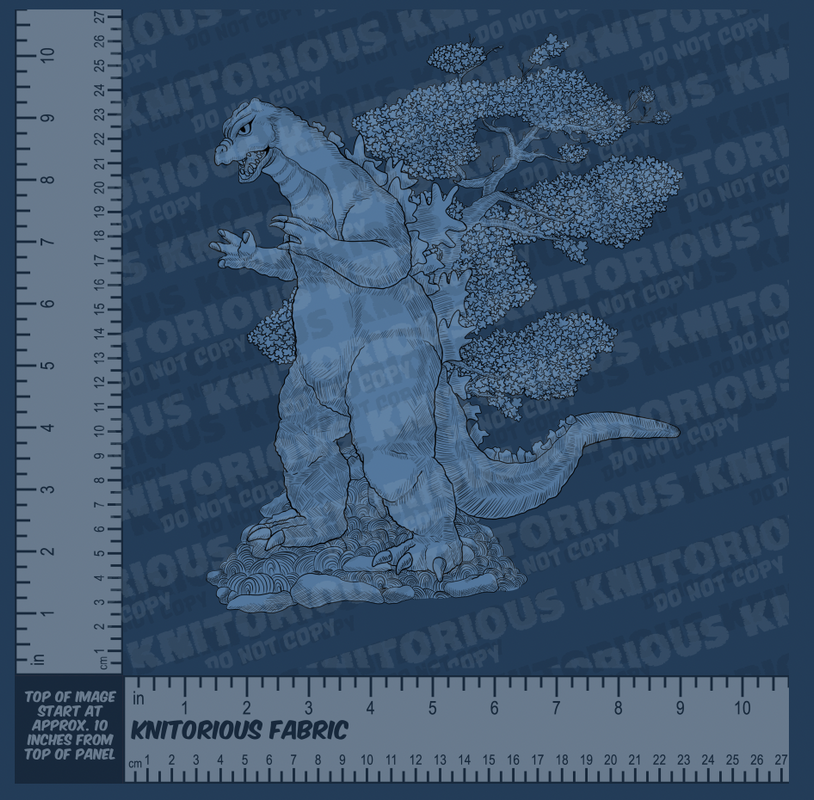 *Pre-Order* Monster Toile - Blue Panels