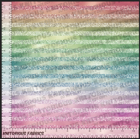 *Pre-Order* Glitter Rainbow Pastel Stripes