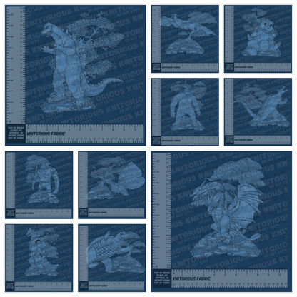 *Pre-Order* Monster Toile - Blue Panels