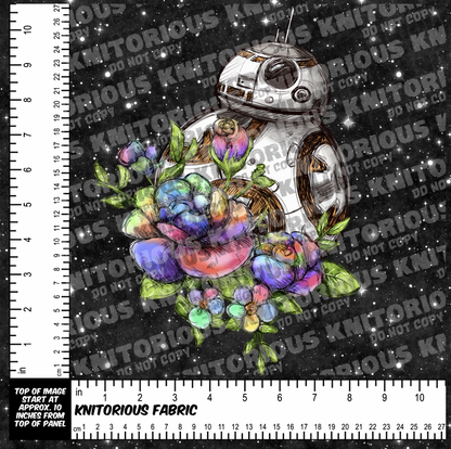 *Pre-Order* FW Rainbow Flowers Panels Black Galaxy